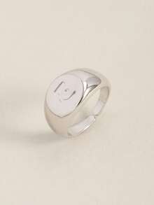 1枚定制儿童阿拉伯语戒指，阿拉伯字母戒指，精美定制礼物 - 銀色 - 查看 9