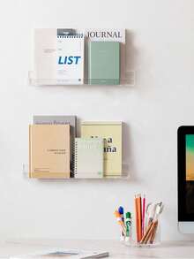 15-Inch 8-Tier Transparent Acrylic Nail Polish Rack, Can Hold 66-90 Bottles, Multi-Purpose Acrylic Floating Organizer - Clear - View 6