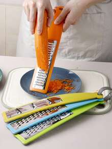 1 Set de 4 en 1 rallador de verduras, pelador, rebanador y rallador de queso de acero inoxidable, herramienta de cocina especializada para patata, zanahoria, pepino, pizza y queso - Multicolor - Ver 10