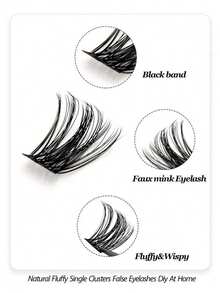 200pcs D-Curl Fluffy False Eyelashes, Delicate And Lightweight, Create Natural And Voluminous DIY Lash Effect, Salon-Level Lash Experience At Home