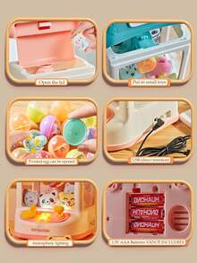 NEUSNEY Electric Claw Machine Doll Set, Kids Pretend Play Plush Doll Grabber, Mini Capsule Doll With Lights & Sounds, Educational Interactive Game, Gift For Boys & Girls - Multicolor - View 7