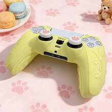 1pc Cute Protective Case For Playstation 5 Controller, Includes 1 Controller Cover And 2 Custom Joystick Caps - Multicolor - View 5