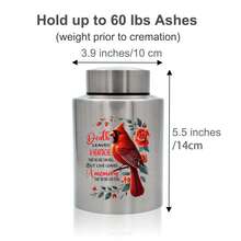 60磅小型骨灰瓮，适用于成人、人类、宠物骨灰，装饰性纪念迷你骨灰瓮，适用于男性、女性、儿童、情侣、猫、狗的遗骸 - 彩色 - 查看 2