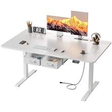 Electric Standing Desk  With Built-In Outlet & Storage Drawer, Adjustable Height Computer Desk With 2 Memory Modes, Stable Sit-Stand Desk With Charging Station, 2 USB Ports, 3 Power Outlets, Spacious Workstation For Home Office - Xem 8