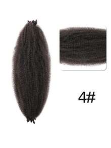 African Marley Braid Giant Handmade Faux Locs Crochet Curly Dreadlocks Fluffy Braids African Style Synthetic Wig - Multicolor - View 11