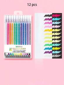 18/12pcs Color-Changing Pearl Marker Set - Sparkling Pens For Easter, Birthdays & Back To School Supplies | Art & Office Essentials