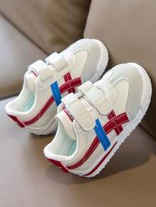 1 Pair Girls Fashionable Casual Outdoor Anti-Slip Sports Shoes, Soft Sole Versatile Tennis Shoes For Toddlers & Little Kids, Suitable For Autumn - Red - View 5