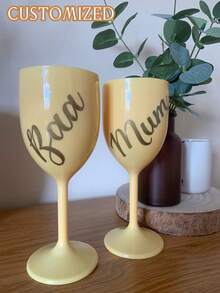 个性化亚克力塑料香槟杯，可定制姓名和标志。优雅的塑料香槟杯，是新娘派对、伴娘派对、单身派对和婚礼装饰的完美之选。时尚、可爱、色彩缤纷、可定制、个性化且独一无二，是送给朋友、子女、学生、员工、学校、家人和办公室的理想礼物，也是厨房必备佳品。 - 多色 - 查看 8