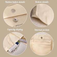 NAZENTI Custom Teacher Tote Bag, Personalized Teacher Appreciation Gifts Canvas Tote Bag, Teachers Women - 設計 6 - 查看 7