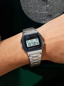 Casio Men's Classic Design Electronic Watch With Adjustable Buckle - Grey - View 8