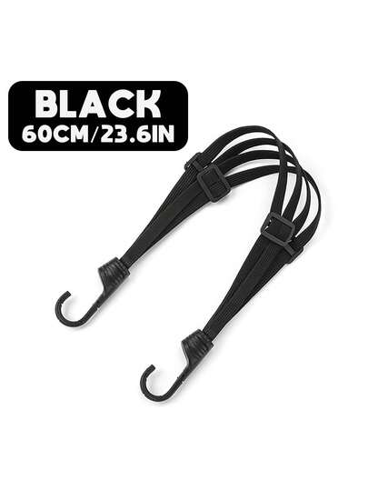 2/5 piezas Correas elásticas negras para sujetar motocicleta, Cuerda elástica para casco de moto, Red para scooter eléctrico, Cuerda para asegurar equipaje