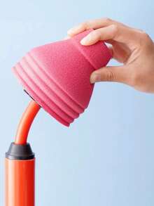 1个马桶搋子，压力吹气式管道疏通工具，高压气泵，适用于疏通堵塞的马桶、浴室水槽，多功能管道疏通工具 - 彩色 - 查看 8