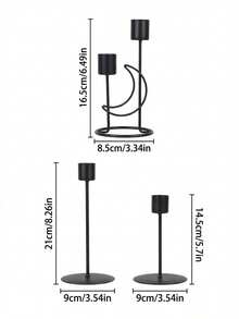 1 pieza Soporte de vela de metal para Ramadán, Accesorios de Ramadán, Eid Al-Fitr, Regalos de Eid Al-Fitr, Decoración de Ramadán, Arreglo de Ramadán, Decoración romántica de la mesa de comedor, Material duradero, Adecuado para cena a la luz de las velas/decoración del hogar, Adecuado para todos los usuarios, Estrella, Luna, Linterna - Multicolor - Ver 5