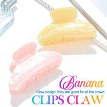 Acrylic Claw Clips Pink Hair Clips Cute Hair Claw Barrettes Medium Nonslip Hair Claw Hair Accessories For Women And Girls (Pack Of 2) (A-Pink&Champagne),39848895 - 香檳色 - 查看 2