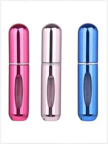 1个/2个/3个/4个/5个装 5毫升便携式迷你香水可填充喷雾瓶，配有香水泵头，适合旅行和户外使用