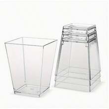 Transparent Mousse Cups, Freeze-Resistant, Shatterproof, Anti-Slip Design, Elegant Transparent Party Cups. Suitable For Cocktails, Desserts, Cold Drinks, Weddings, Birthdays, Dining, Home, And Travel - Transparent - View 2