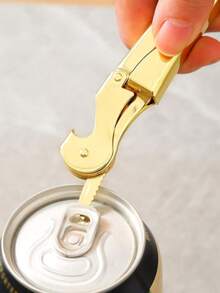 1个/50个装 24K镀金定制双铰链螺旋开瓶器兼锡箔切割器，调酒师专用开瓶器，4.75英寸，绝佳圣诞节礼物 - 金色 - 查看 4