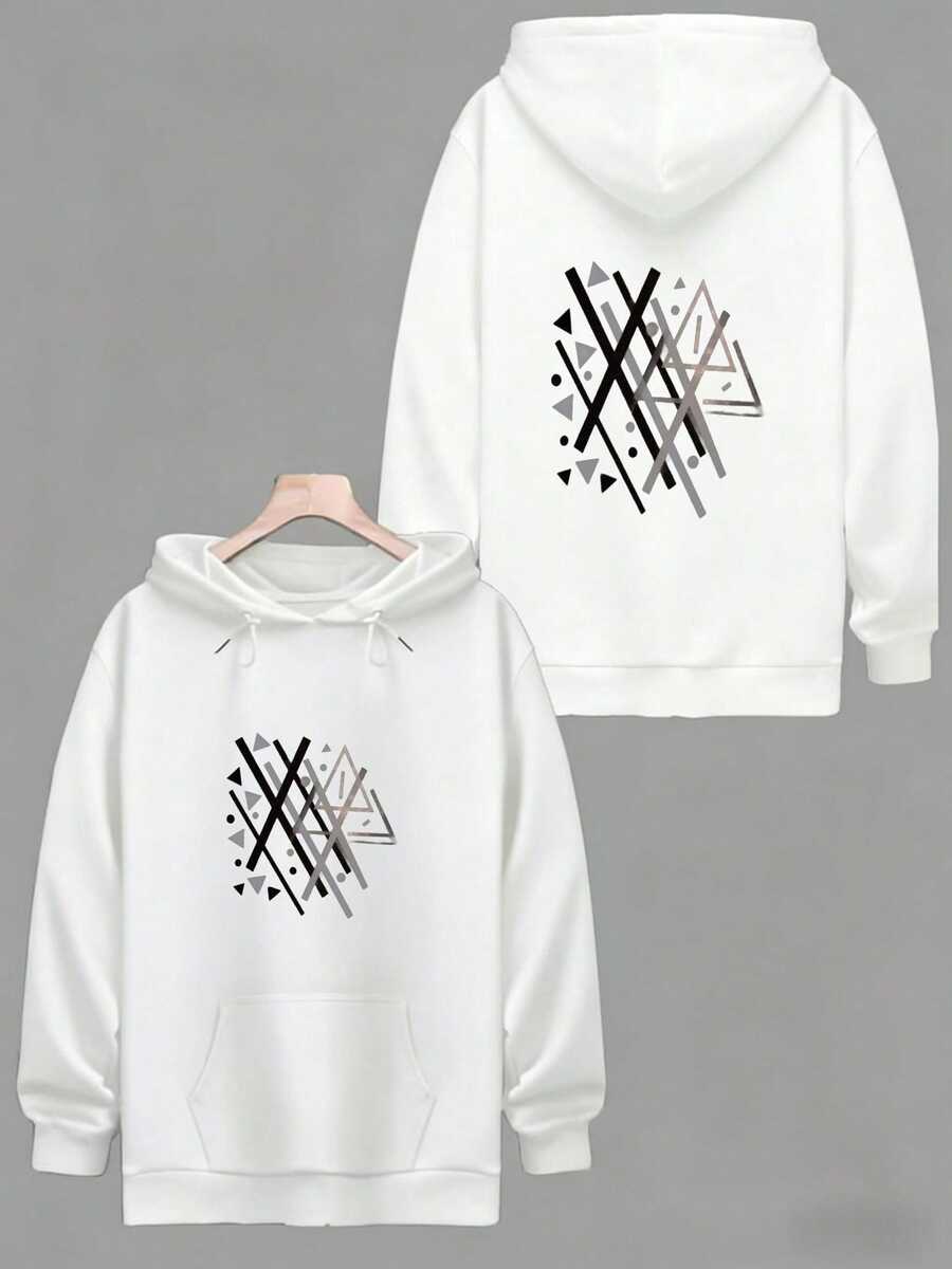 Printed Hoodie For Men By Manfinity Men DKQW - White - View 1