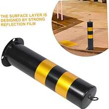 GLEAVI Barrera De Estacionamiento De Acero Inoxidable Con Pelcula Reflectante Poste De  Para Entradas Y reas De Trfico Columna De Advertencia De Trfico De 7.44 Pulgadas Para Proteccin En Estacionamientos - como se muestra en la figura - Ver 8