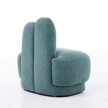 Cozy Bunny-Ear Fabric Ottoman, Fixed Padded Stool With Cute Ears, No Storage Space, Not Removable - 綠色 - 查看 10