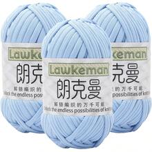Lawkeman 3 peças/300g Fio de Camiseta de Poliéster de Alta Qualidade, Fio de Crochê e Tricô, Fio Grosso de Poliéster Macio e Elástico, 30m/100g por Rolo - Ideal para Projetos DIY, Chinelos, Cestas, Tiras de Tecido, Sacolas Artesanais Tecidas à Mão, Brinquedos, Sapatos, Tapetes, Cestas de Armazenamento - Multicolorido - Visão 26