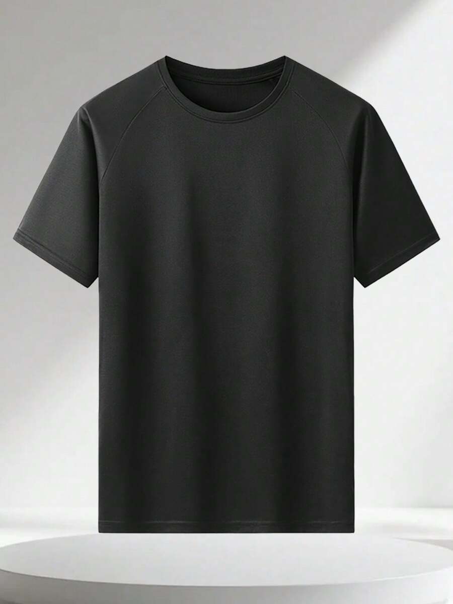 Women's Solid Color Casual Sports Short Sleeve T-Shirt - Lightweight Outdoor Ready T-Shirt: Breathable For Hiking And Daily Wear Black Summer - Black - View 1
