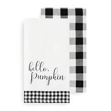 CYPNElrene Home Fashions Farmhouse Living Fall Hello Pumpkin and Check Juego de Toallas de Cocina 18 x 28 Pulgadas Negro/BlancoFashion - 227017914 - Ver 8