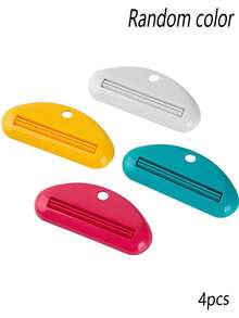 1/2/4件套牙膏管挤压器，牙膏管夹，手动牙膏分配器，多功能洗面奶分配器，浴室配件