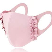 Spring/Summer Fashionable Breathable Dust-Proof Mask, Ice Silk Beach Mask, Daily Wear Mask, Pleated Floral Pattern, Dust-Proof Windproof Christmas & Halloween Costume Mask, Women's Outdoor Mask, Windproof Dust-Proof Daily Matching Mask - Multicolor - View 5