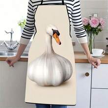 1 st kreativt vitlök, svanformat och bananpåfågelförkläde, roligt djur-, grönsaks- och köksförkläde, matlagningsförkläde, hembakning, kreativ presentförkläde - Multifärgad - Visa 5