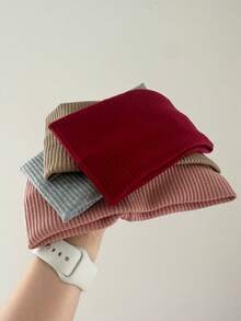 1/3/4/5PCS Casual Versatile Simple Solid Color Sports Headband Hair Band Turban Headband Sweatband Fall Winter Hair Accessories For Women For Vacation Outfits Woman Elegant Scarf Women Bandana Soft Headwrap - Multicolor - View 2