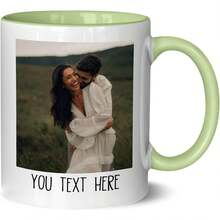 Custom Mug Upload Your Picture Personalized Coffee Mug With Photo Text Name Customized 11 Oz/15 Oz Tea Cup Unique Ideas Gifts Men Women Mom Dad Couple Girlfriend Boyfriend Friend Family - 白色/黑色 - 查看 9