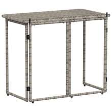 VidaXL Table de jardin pliante gris 90 x 51 x 75 cm polyrotin
