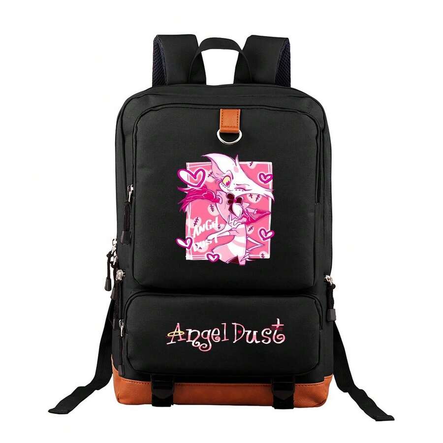 Backpack  Angel Dust Male Spider Demon Cotton Canvas Backpack Travel Packsack For Laptop Side Pockets Daypack - Black - View 1