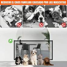 Barrera para Perros, Portable Puerta de  para Perro, Adecuado para Interiores y Exteriores, Mantiene a tu niño y Mascotas lejos de la Escaleras y al Aire Libre,39835480 - Multicolor - Ver 2