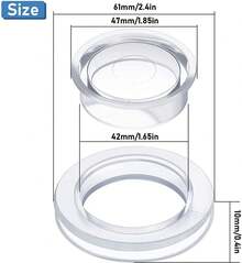 Waterproof Garden Umbrella Stopper - 2 Pieces In Transparent Silicone, Hole Cover For Umbrella Base And Outdoor Table, Protection Against Water And Dust