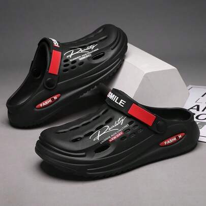 Plus Size Women's Summer Outdoor Breathable Sandals, Soft Thick Sole Closed-Toe Beach | Hiking Hollow Slippers