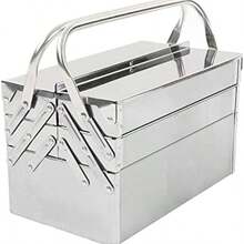 Caja de Herramientas de Metal Plegable, Organizador de Herramientas Multifuncin 3 Capas y 5 Bandejas para el Hogar, Taller de Reparaciones - 350 - Ver 2