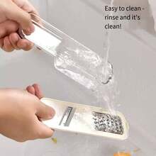 1pc 3-In-1 Mini Garlic Press & Vegetable Slicer/Shredder - Heavy Duty Multi-Function Chopper, Easy Clean Blades & Container, Suitable For Kitchen, Compact Design For Garlic, Ginger, Carrot, Potato, Onion - Multicolor - View 5