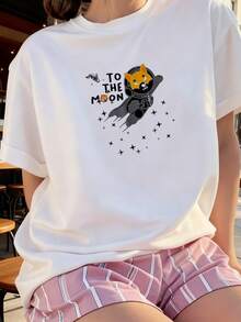 Funny Shiba-Inu T-Shirt With Cryptocurrency Reaching The Moon - White 6 - View 8