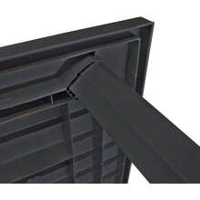 Large Summer Weather Proof Plastic Rectangle Table Garden Patio Dining Furniture - Black - View 8