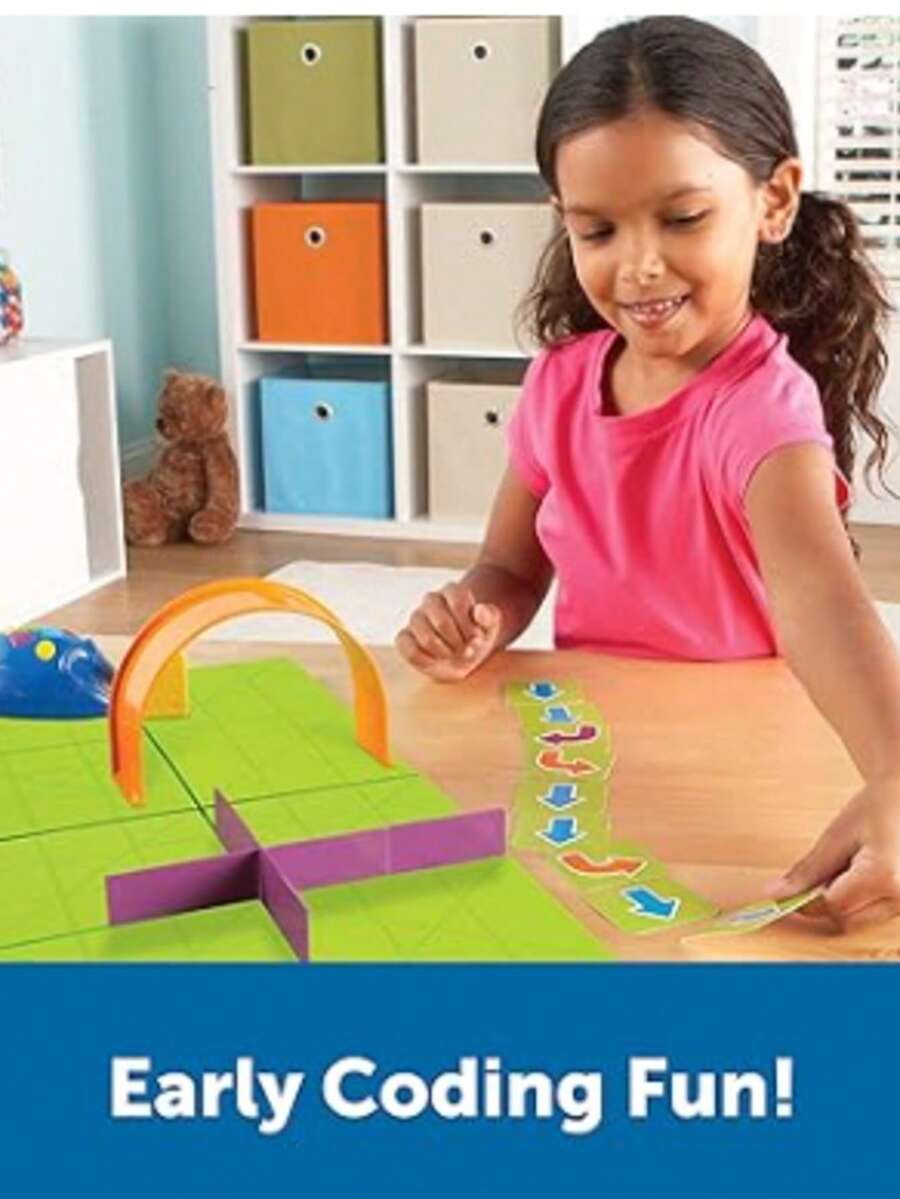 Learning Resources Code & Go Robot Mouse Activity Set, Juguetes Stem, Mascota de Codificación Stem Interactiva, Juguete de Codificación Sin Pantalla para Niños, 83 Piezas, Mayores de 4 Años