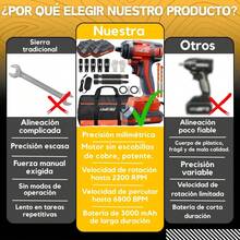 Llave De Impacto Inalámbrica Eléctrica Pistola Taladro Impacto Destornillador Con 2 Baterías Recargable - Naranja - Ver 9