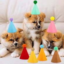 10 Pcs Mini Birthday Party Hats Multicolor Lovely Cone Hats For Animals Stuffed Pets Birthday Holiday Accessories Decoration Supplies - như hình - Xem 7