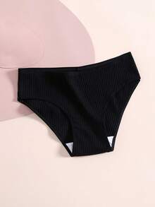 8-Piece Set Of Women's Breathable Comfortable Elastic Solid Color Thigh-High Panties, Essential For Daily Home Use - Black - View 8