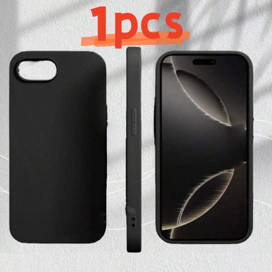 1 ốp lưng điện thoại màu đen tối giản, màu trơn đơn giản, tương thích với iPhone 17/14/12/11/13/15/16 Pro Max/16/15/14 Plus và các dòng điện thoại khác. Ốp bảo vệ chống nước, chống rơi vỡ và chống trầy xước, ốp chống rơi cho điện thoại di động. Ốp điện thoại, ốp bảo vệ điện thoại, vỏ điện thoại, ốp chống rơi, ốp chống trầy xước, ốp điện thoại đơn giản, ốp điện thoại màu trơn, ốp điện thoại màu đen, ốp điện thoại TPU chống rơi, quà tặng mới. - màu đen - Xem 1