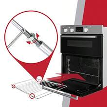 Universal Extendable Adjustable Shelf With Locking Arms For All Oven Cooker And Grill 360mm - 590mm - Silver - View 5