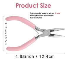 High Quality Carbon Steel Round Nose Serrated Jewelry Pliers - Pink, Ideal For DIY Beading And Crafting - Multicolor - View 8