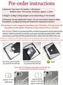 Ốp bảo vệ máy tính bảng chống sốc hình mèo hoạt hình độ phân giải cao 1 chiếc, hai mặt, tương thích với iPad 10/9/11, mặt lưng acrylic trong suốt 2025, phiên bản mới 2026, tự động bật/tắt màn hình, chân đế đa góc có khe cắm bút, thiết yếu cho văn phòng và học tập, không từ tính, quà tặng năm mới 2026, quà sinh nhật, quà mùa xuân. - Hồng - Xem 12