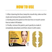 10PCS Collagen Smile Patch To Lift Skin, Tighten Face, Fade Wrinkles, And Smooth Wrinkles - Yellow - View 5